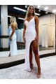 Best Sleeveless Long V-Neck Sheath Evening Gown UK