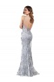 Best Sleeveless Open Back Long High Neck Mermaid Stretch Crepe & Sequin Tulle Evening Dress UK