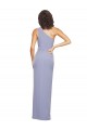 Best Sleeveless Long One Shoulder Sheath Stretch Crepe Evening Dress UK