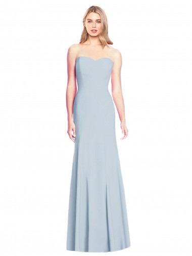 Best Sleeveless Low Back Long Strapless Trumpet Evening Gown UK